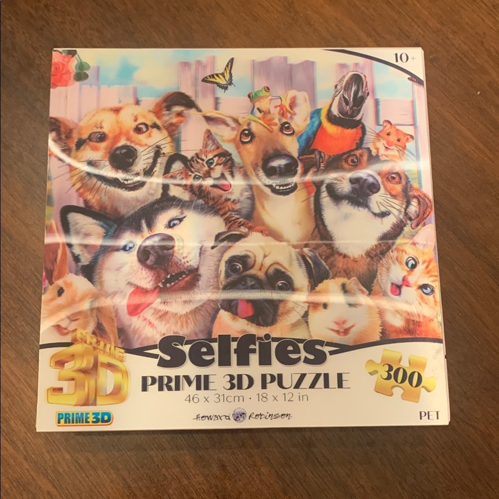 Pet Selfies Prime 3D companion animal jigsaw puzzle by Howard Robinson NWT